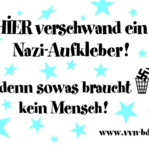 Aufkleber: Hier verschwand ein Naziaufkleber (100 Stück)-0
