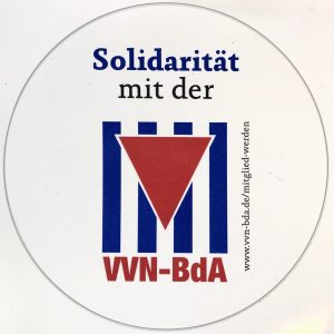 Aufkleber: Solidarität mit der VVN-BdA (100 Stück)-0