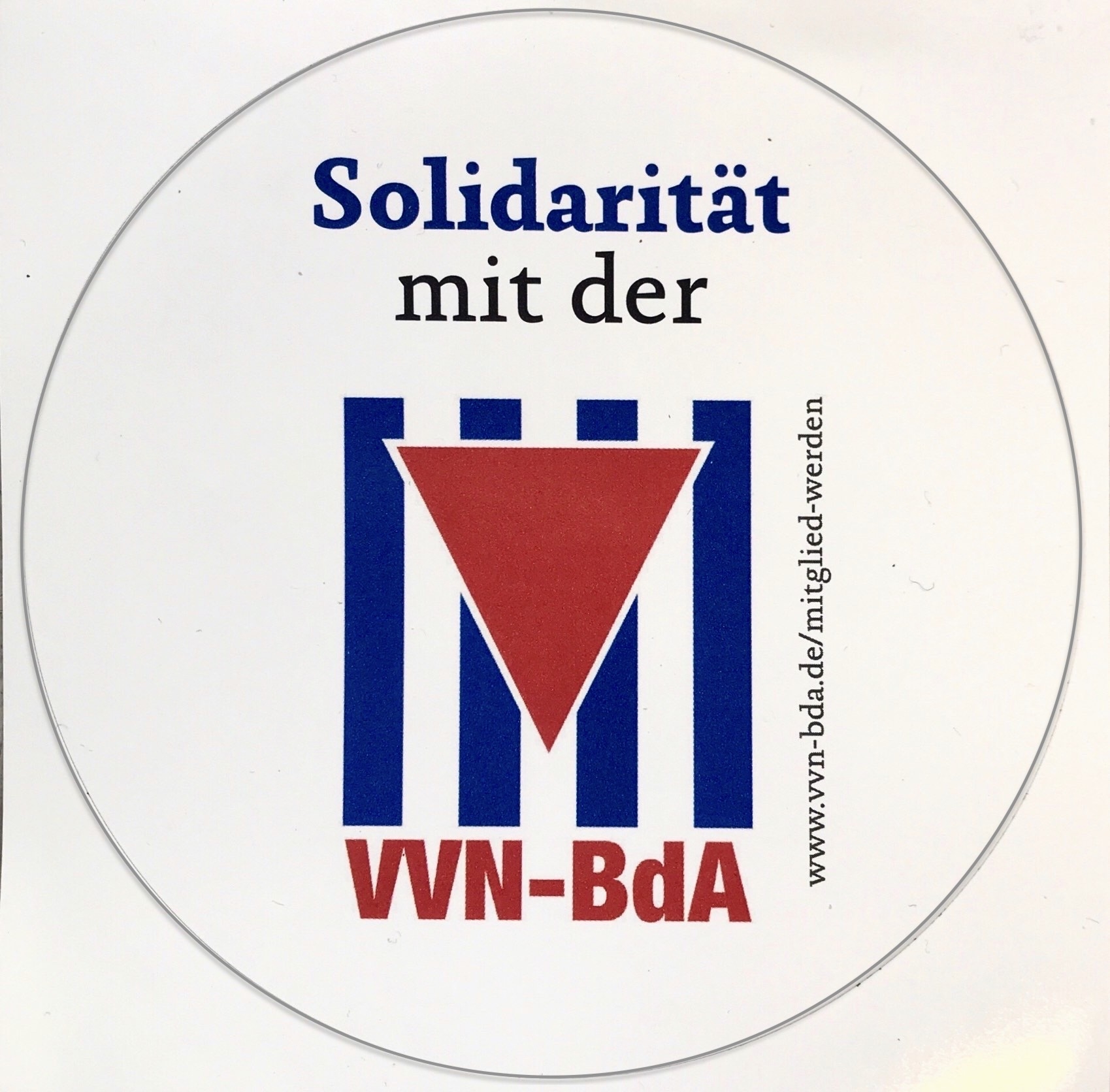 Aufkleber: Solidarität mit der VVN-BdA (100 Stück)-0