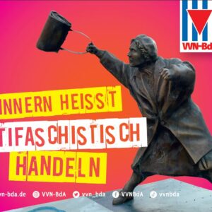 Aufkleber "Erinnern heisst antifaschistisch handeln" (100 Stück)