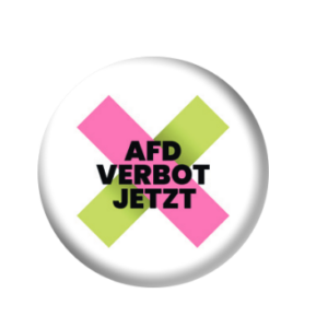 Button der Kampagne "AFD-Verbot jetzt!"