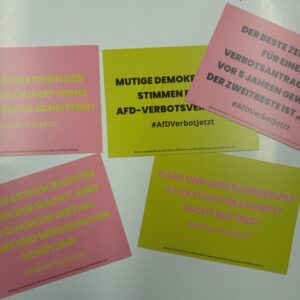 Postkartenset der Kampagne "AfD-Verbot jetzt!"
