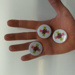 Button (groß) der Kampagne "AfD-Verbot jetzt!"