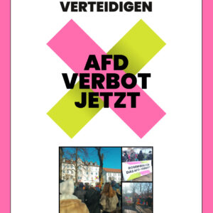 Flyer "Christliche Stimmen für ein AfD-Verbot"  der Kampagne "AfD-Verbot jetzt!"